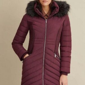 DKNY Fitter Walker Puffer Coat - Plum